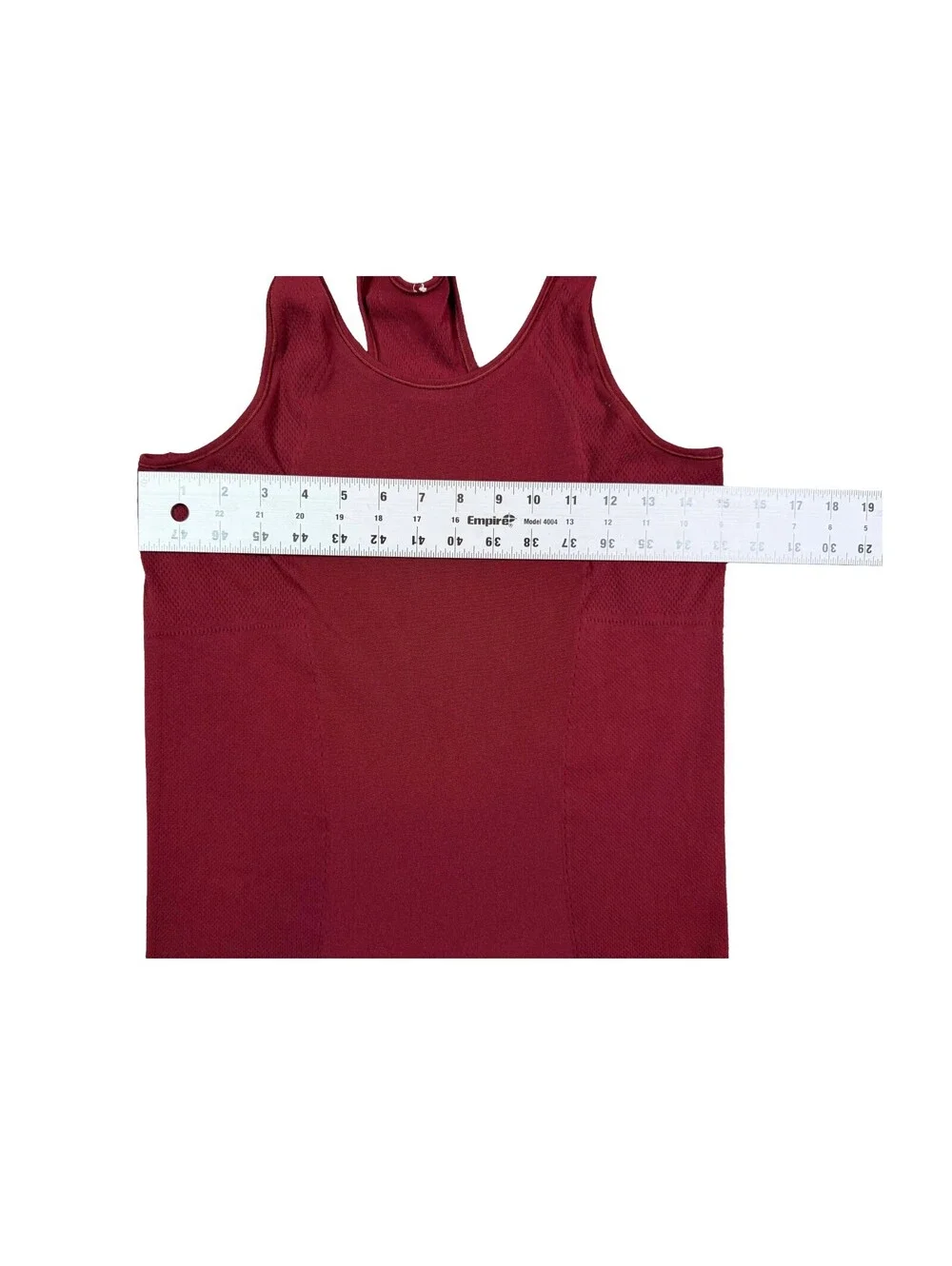 Lululemon Reveal Racerback Tank Size 8 Dark Red Burgundy Seamless Mesh Yoga